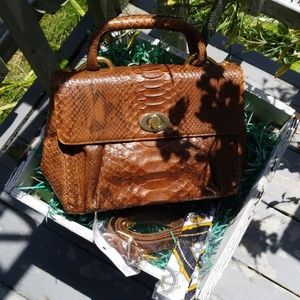 Besozzi Franco 100% Phyton bag Made in Italy